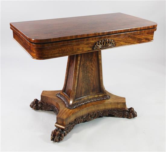 A large George IV mahogany folding tea table, possibly Scottish, W.3ft 3.5in.